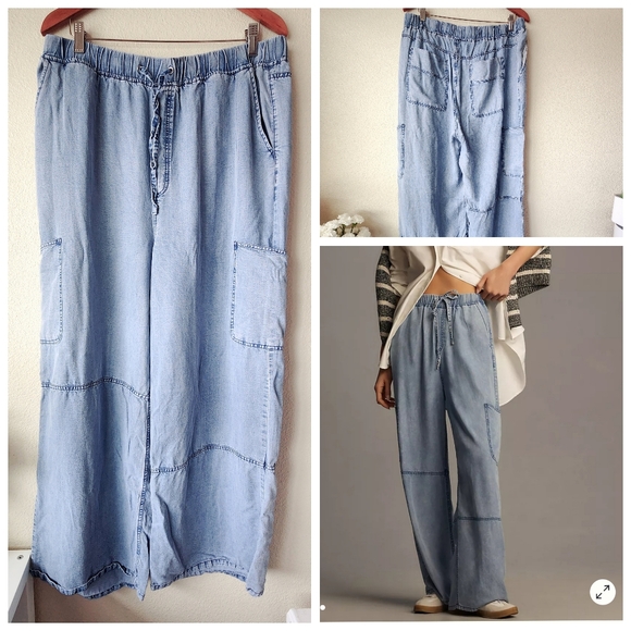 Anthropologie Light Blue Wide Leg Jeans - Picture 1 of 10